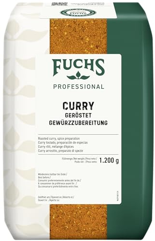 Fuchs Professional - Curry rôti, mélange d'épices | poudre de curry à saveur torréfiée | qualité professionnelle pour les gros consommateurs | 1,2 kg dans un sac