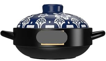 Cacerola Olla de barro de alta temperatura, ollas de cocina for cocinar cazuela, hogar, olla for guisar, utensilios de cocina de cerámica(3.3L- B)