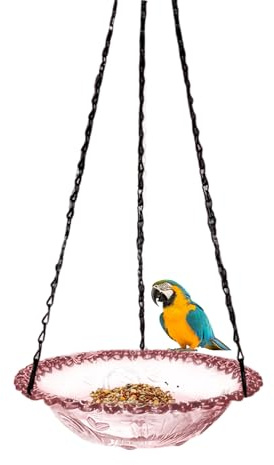 Baignoire à oiseaux de jardin - salle de bain d'eau pour oiseaux, maison à oiseaux décorative et résistante avec support métallique pour jardin terrasse balcon décoration