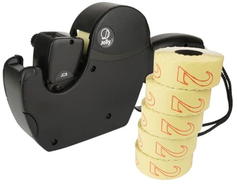 Preisauszeichner Jolly C8 8-stellig SET-ANGEBOT | 7500 Etiketten MHB | einfacher Etikettenwechsel, unsere EMPFEHLUNG| inklusive 5 Etikettenrollen nach Wunsch | PB-Onlinehandel