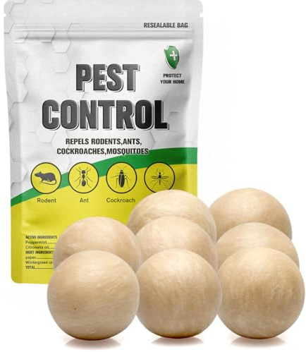 Repelente Ultrasónico de Ratones para Interior y Exterior - Elimina Cucarachas/Ratas/Hormigas/Arañas de Hogares, Áticos, Motores, Garajes y Autocaravanas - Seguro para Niños y Mascotas - 8 Unidades