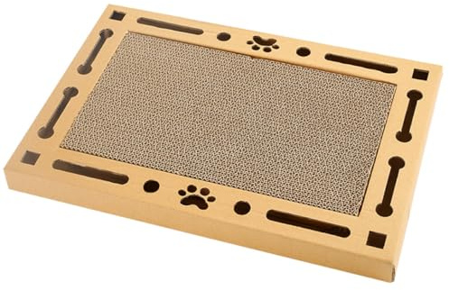 MUELODSIC Rascador para Afilar Uñas de Papel Corrugado Resistente para Gatos Juguete Interactivo para Gatos Doble Bola en Casa o Tiendas de Mascotas