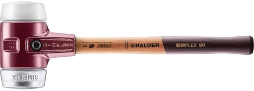 Halder 3079080 Simplex Soft-Face Mallet with Cast Steel Superplastic/Soft Metal Housing, Multi-Colour, 80 mm