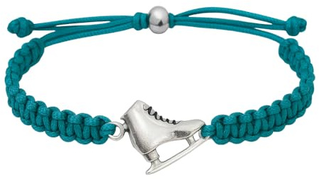 Infinity Collection Figure Skating Charm Bracelet Ice Skating Jewelry Adjustable Gift, 7 inches, Zinc, Without Gems