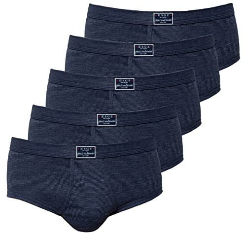 ESGE - Feinripp Jeans 420 - Slip mit Eingriff - 5er Spar-Pack (7 Marine)