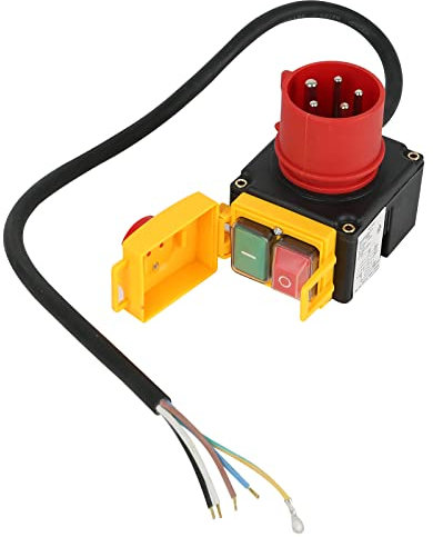 Maschinenschalter Geräteschalter,250V 10A 3 Phasig,Schalter mit Phasenwender Kabe - Baugleich KOA7 (60cm Kabe)