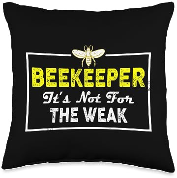 Funny Beekeeping Clothing Gifts For Beekeeper Funny Saying Bee Quote Beekeeping Throw Pillow, 16x16, Multicolor