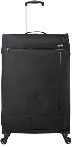 Totto - Maleta Blanda - Travel Lite - Maleta Mediana - Color Negro - Equipaje de Bodega - Bloqueo TSA - Forro de poliéster