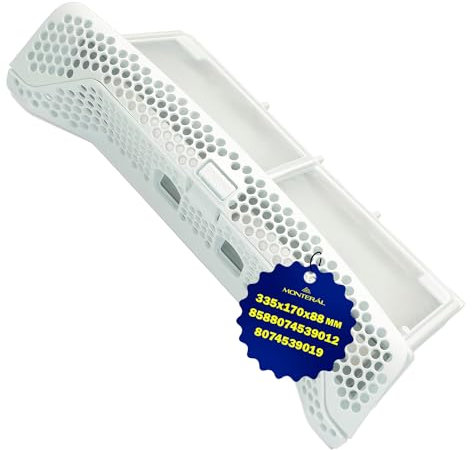 Filtre à Peluches pour Seche Linge 335x170x88 mm avec le Code Original 8074539019 8588074539012 pour Electrolux pour Zanussi pour Aeg - Garantie de 10 Ans - MONTERAL