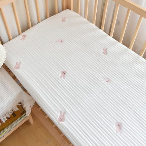 JIANINGHOME Gesteppte Bettlaken 70x140,Weiches Spannbetttuch, Extra Tief, FüR Einzel, Doppel, Kingsize Und Super-Kingsize-Betten, Waschbarer Matratzenschutz