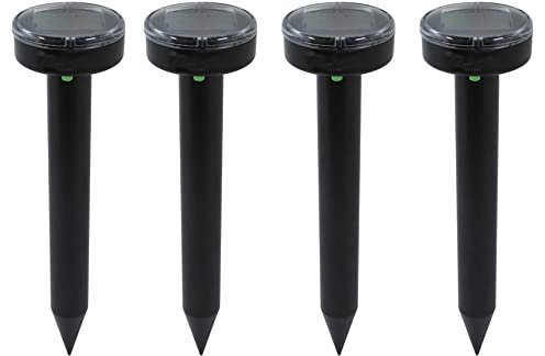 4X Anti Taupe, Répulsifs Solaires pour Taupes, Repulsif Serpent Exterieur,Repousse Les Taupes, Serpent, Gopher,Protégez Jardins/Pelouses/Fermes -Black
