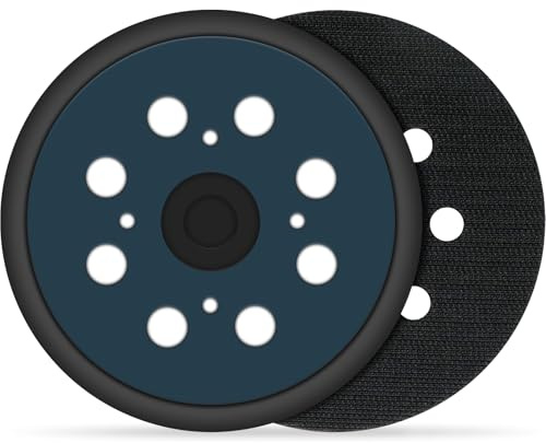 2PCS Platorello 125mm 4 Fori Plastica con Velcrato per Levigatrice Orbitale