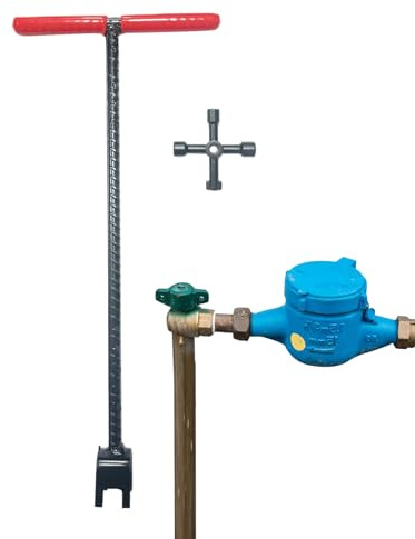 Generico Vattenmätarnyckel, T-nyckel för vattenmätarventil, ventillås, för hydraulik bevattning trädgård gräsmatta utomhus gård hembyggnad