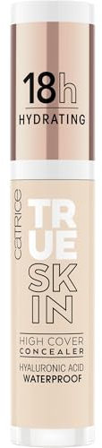 Catrice True Skin High Cover Concealer Hidratante natural antiespinillas nro. 002, nude. Para piel seca, vegano, sin aceite ni alcohol, resistente al agua, 1 unidad (4,5 ml)