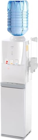 GOVITA - Dispenser Acqua con Boccione a Colonna – Erogatore Acqua Fredda Silenzioso per Casa e Ufficio, Design Compatto, Facile da Usare, Compatibile con Boccioni Standard (Bianco1)