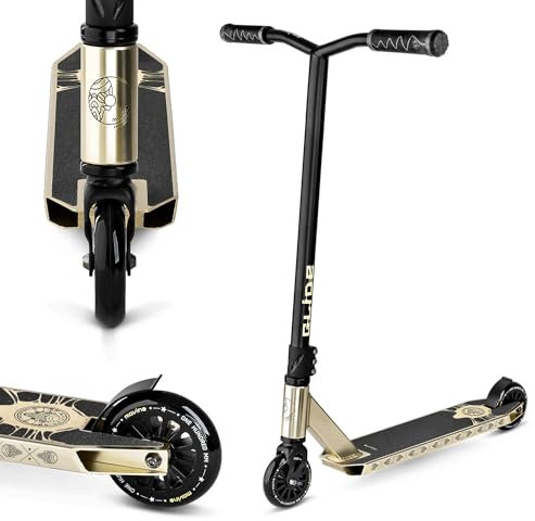Movino Stunt Scooter Profi Roller für Erwachsene & Jugendliche mit ABEC 9 Kugellagern Kickscooter mit 100mm Rad 6061 Aluminium-Deck Gewicht 3,3 kg Tragfähigkeit: 100 kg