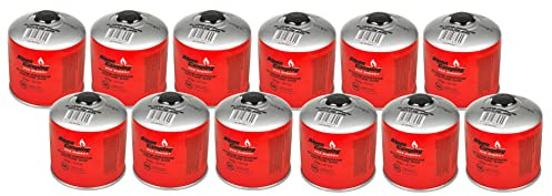 Alpen Camping 500 g Gaspatron Certifikat: PI 0437 EN417-Kompatibel Intervall -10 ° C till + 40 ° C, 7/16IK008 Gängad Ventil (12)