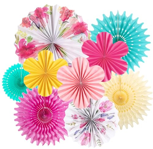 EASY JOY Decoración de Flores de Papel Floral para Colgar en Primavera, Verano, Jardín, Boda, Baby Shower, Fiesta de Té, Suministros