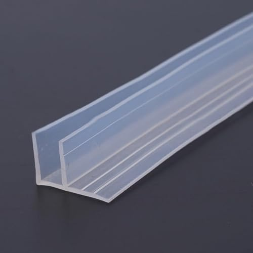 Joint d'étanchéité en Caoutchouc en Forme de F pour Porte en Verre Incurvée et Verticale de 2 m, Joint pour Douche