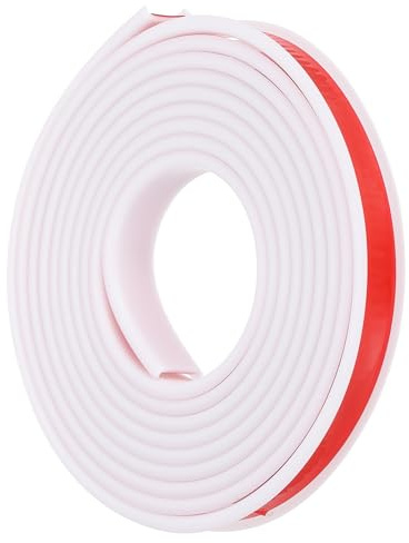 PATIKIL U-Form Selbstklebend Möbel Kantenband, TPE Kantenschutz Selbstklebend Flexible Kantenumleimer für Schrankkanten, Abschlussleiste, Arbeitsplatten(Weiß, 300cm x 16mm)