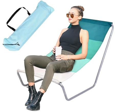 Umiocns Faltbarer Campingstuhl – Tragbarer ultraleichter Faltbarer Campingstuhl, Lounge-Stuhl für den Außenbereich, tragbar, Ultraleicht, zusammenklappbar, für, Sonnenbad, Terrasse