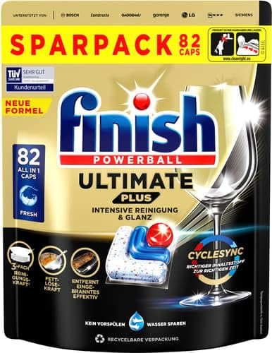 Finish Ultimate Plus Fresh Dishwasher Caps, Economy Pack, 82 Caps (1 kg)