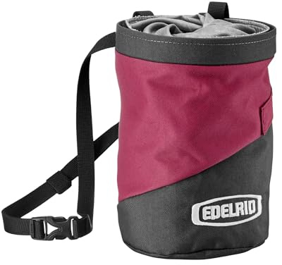 Edelrid Unisex Splitter Twist Chalkbag, rabarberröd, en storlek