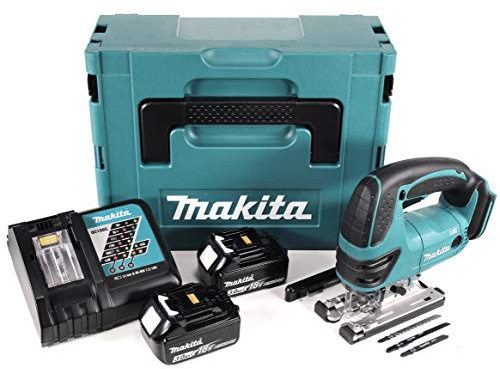 Makita DJV 180 RFJ - Seghetto alternativo a batteria 18 V + 2 batterie 3,0 Ah + caricatore + Makpac