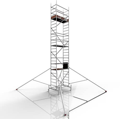 ALTEC Rollfix 1.0 800 | 8m AH | Rollen (Ø125mm) | Standardtraverse | Dreieckausleger | Made in Germany | TÜV | belastbar 200kg/m² | Alu | Norm - DIN EN 1004-1 | Baugerüst | Fahrgerüst