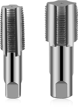 2 Piezas Machos para Roscas Kit, 1/2,3/4Terrajas y Machos de Roscar, Juego de Machos y Terrajas, Juego de Reparación de Rosca, para Reparar Roscas en Tubería