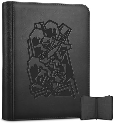 Morinbo Carpeta de tarjetas para tarjetas de Pokémon, 9 bolsillos, 540 tarjetas de intercambio, colección de juegos, carpeta de libros con fundas de carga lateral