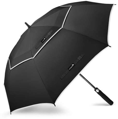 ZOMAKE Paraply Vindtät,Paraply Storm Resistant Large,54Tum L Golf Paraply Med Automatisk Open Close För Män Kvinnor(Svart)