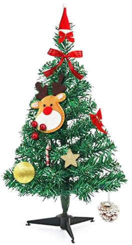 Liwein Weihnachtsbaum, Mini Weihnachtsbaum, 45cm Weihnachtsbaum Klein, Weihnachtsbaum Künstlich, Mini Tannenbaum Weihnachts Tischdeko für Weihnachten und Neujahr Haus Büro Dekoration