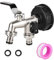 CTDMJ Grifo IBC, grifo de depósito de agua de 1000 L, grifo de depósito IBC de 1/2 pulgadas con extensión de salida S60 x 6 rosca gruesa, adaptador IBC para depósito de agua (negro)
