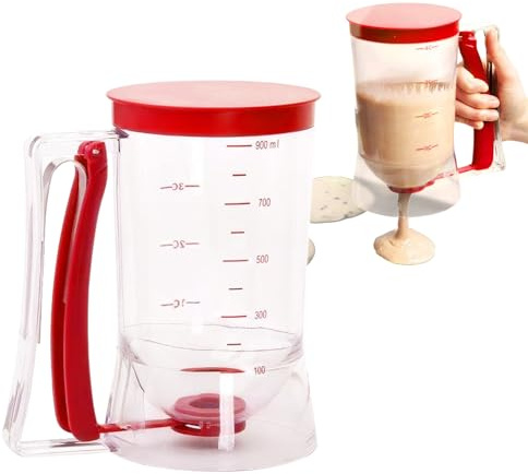 Dispensador de para gofres, vertedor de mano, separador de de galletas, taza medidora de cupcakes de 900 ml, control de porciones de precisión a prueba de fugas, herramienta esencial para