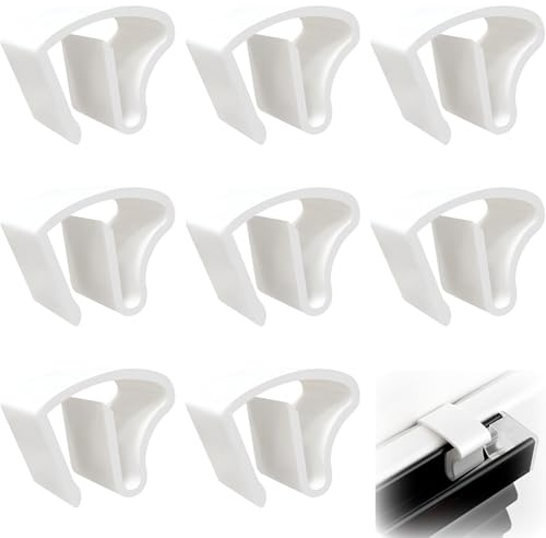 8Pcs Klemmträger Für Jalousien,Universal Kunststoff Klemmhalter,Universal Klemmhalter,Universal Kunststoff Klemmhalter Für Aluminium Jalousien,Fur Aluminium Jalousien,Montage Ohne Schrauben Und Bohren