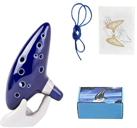 Tyatiyzn Ocarina En Do, Ocarina Alto, Flauta De Cerámica Azul Para Principiantes Y Músicos Profesionales, Estilo Zelda
