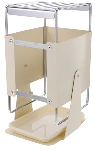 NUOBESTY Portacoltelli Rotante in Acciaio Inox 304 con Fessure Regolabili, Supporto Compatto da Banco per Coltelli da Cucina, Espositore Resistente e Facile da Pulire per Organizzazione