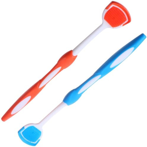 KJHBV Raschietto per Lingua Spazzola per Lingua in Plastica Nanometrica 2 Pulizia e Portatile Comoda e Facile da Trasportare per Adulti