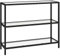 vidaXL Regal Glasregal Eckregal Ablageregal Konsolentisch Flurtisch Ablagetisch Glastisch Tisch Transparent 100x36x90cm Gehärtetes Glas