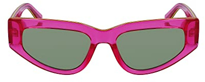 Calvin Klein Jeans Women's Sunglasses CKJ23603S - Pink with Solid Green Lens