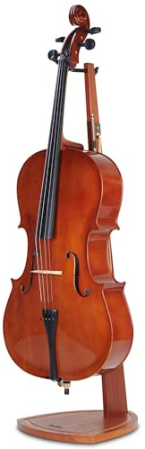 Musbeat Cello Ständer, Holz Celloständer mit Bogenhalter, Handgefertigter Mahagoni Ständer für 1/2, 1/4, 3/4, 1/8, 7/8 and 4/4 Volle Größe