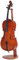 Musbeat Cello Ständer, Holz Celloständer mit Bogenhalter, Handgefertigter Mahagoni Ständer für 1/2, 1/4, 3/4, 1/8, 7/8 and 4/4 Volle Größe