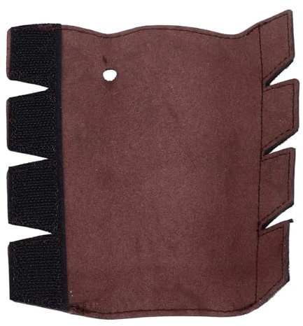Anti-halk Franskt Horn Handskydd, Läder Instrument Skyddshandtag Wrap, Hand Pad Cover Tillbehör (Brun)