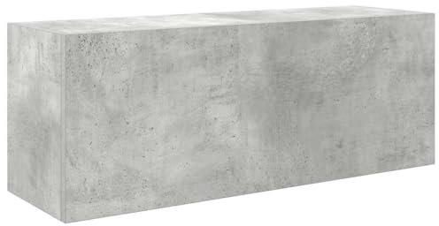 vidaXL Bad-Wandschrank Betongrau 80x25x30 cm Holzwerkstoff, Bad-Hängeschrank, Hängeschrank Badezimmer, Wand-Badschrank, Hängeschrank Bad