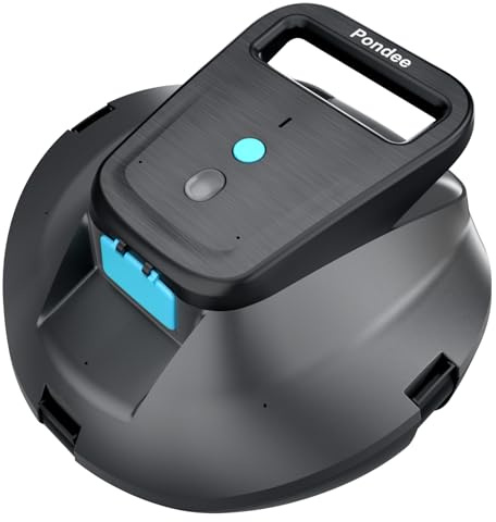(Upgrade 2026) Pondee X1 Poolroboter Akku, Kabelloser Poolsauger mit 120 Min Laufzeit, Auto-Parkfunktion, 2,5 h Schnellladung, für Aufstellpools & Ebene eingelassene Pools bis 80m²