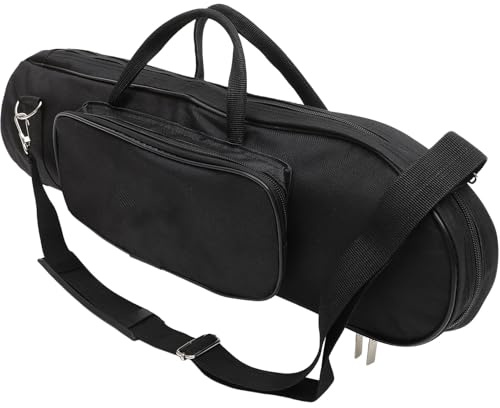 Amosfun Borsa per Tromba a Tracolla Oxford Spesso, Custodia Portatile Imbottita Cinghia Laterale e Tasca Accessori, Resistente e Comoda per Trasporto Orizzontale dello Strumento Musicale