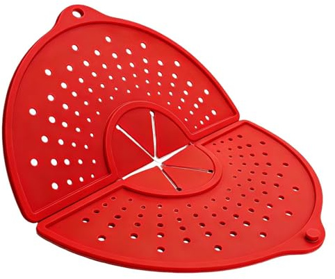 Protección contra sobrecocción – Protector de sartenes de silicona | Protección contra salpicaduras plegable – Silicona Protección contra salpicaduras de grasa para cocina, cocina, asado,