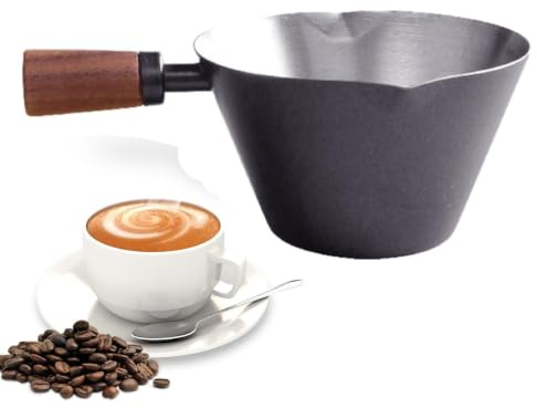 Kaffedoseringskopp, espressokopp med hällpip, 90 ml metallmätkopp | Kaffemått – ergonomisk doseringsbehållare för espressotillbehör för hem, butiker, kontor