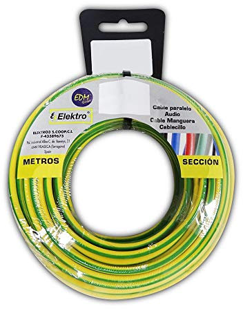 EDM 28573 - Avvolgicavo flessibile senza alogeni, bicolore, 6 mm, 10 m, bicolore